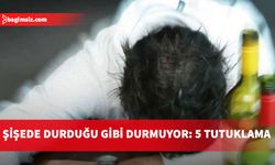 Girne ve Akdoğan'da alkol içip olay çıkartan 5 alkollü şahıs tutuklandı