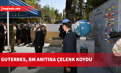Guterres, Ledra Palace Otel önündeki BM anıtına çelenk koydu