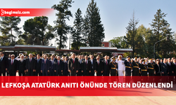 Lefkoşa Atatürk Anıtı önünde tören düzenlendi