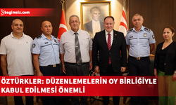 Öztürkler, Kıbrıs Türk Polis Mensupları Derneği heyetini kabul etti