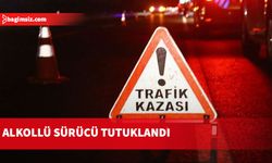 Aracıyla bankete düşerek takla atan alkollü sürücü yaralandı