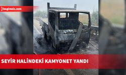 Turunçlu-Ulukışla kavşağı arasında seyir halindeki kamyonette yangın çıktı