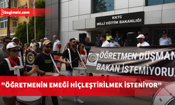 KTOEÖS'ten Milli Eğitim Bakanlığı önünde eylem: Öğretmenin emeği ve kanaati hiçleştiriliyor