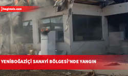 Yeniboğaziçi Sanayi Bölgesi'nde iş yerinde yangın: Bölgeden yoğun dumanlar yükseliyor