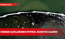 Umman açıklarında karaya oturan gemiden sızan petrol 390 kilometrekarelik alana yayıldı