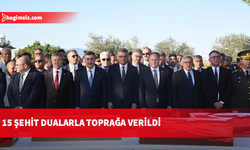 Kimlik tespiti tamamlanan 15 şehit Atlılar Şehitliği’nde defnedildi