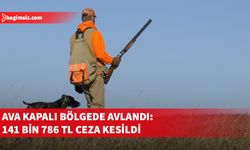 Ava kapalı bölgede kanunsuz avlanan şahsa para cezası kesildi