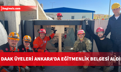 DAAK üyeleri, "Enkazda Arama ve Kurtarma Eğitmenlik Eğitimi Kursu"nu tamamladı