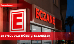 28 Eylül 2026 Nöbetçi Eczaneler
