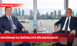 Cumhurbaşkanı Erhürman, TDT Genel Sekreteri Kubanıçbek Ömüraliyev ile görüştü
