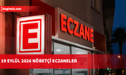 19 Eylül 2026 Nöbetçi Eczaneler