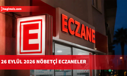 26 Eylül 2026 Nöbetçi Eczaneler