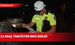 Trafik denetimlerinde 400 sürücü rapor edildi