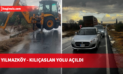 Yılmazköy - Kılıçaslan anayolu yeniden trafiğe açıldı