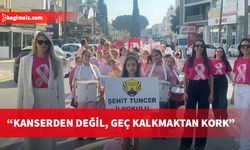 Şehit Tuncer İlkokulu öğrenci ve öğretmenleri Meme Kanseri farkındalık yürüyüşü gerçekleştirdi