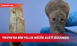 Troya'da 2 bin 800 yıllık kemik flüt ve 4 bin 500 yıllık idol başı bulundu