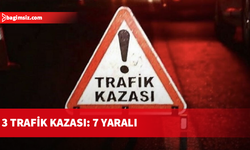 Üç ayrı trafik kazası: 7 kişi yaralandı, 2 sürücünün alkollü olduğu tespit edildi
