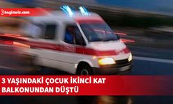 Girne'de 3 yaşındaki çocuk apartmanın ikinci kattaki balkondan düştü