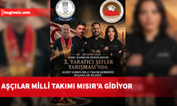 Kıbrıs Türk Aşçılar ve Şefler Derneği Milli Takımı Kahire'deki 3. Yaratıcı Şefler Yarışması'na katılıyor