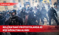 Belçika'nın Liege kentinde düzenlenen protestolarda 45 şahıs gözaltına alındı