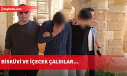 Seyyar büfenin kilidini kırarak yiyecek ve içecek çaldılar!