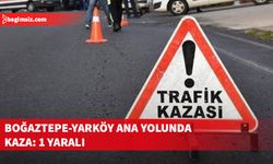 Boğaztepe-Yarköy ana yolunda kaza yapan şahıs yaralandı