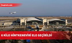 Larnaka Havalimanı'nın tablo arkasına saklanmış şekilde 6 kilo 100 gram hintkeneviri bulundu