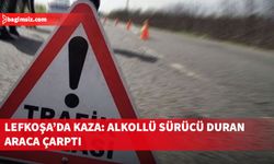 Lefkoşa'da meydana gelen trafik kazasında alkollü sürücü park halindeki araca çarptı