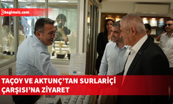 Taçoy, LTB adayı Aktuç'la Surlariçi'ni ziyaret etti