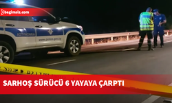 Sarhoş sürücü 6 yayaya çarptı