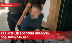 Merdiven boşluğundaki 63 bin TL’lik scooteri sirkat etti!