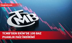 TCMB, Ekim'de politika faizini 100 baz indirerek yüzde 36'ye çekti