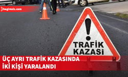 Üç ayrı trafik kazası; İki yaralı, iki tutuklu