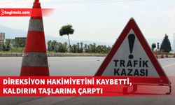 Yeşilyurt'ta kaldırım taşlarına çarpan alkollü sürücüye yasal işlem başlatıldı