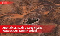 ABORJİNLERE AİT TARİHİ KAYA SANATINA ZARAR VERİLDİ