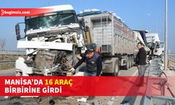 Manisa'da Zincirleme Kaza: 16 Araç Birbirine Girdi