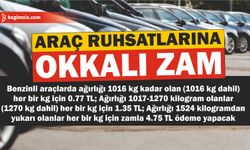 Araç ruhsatlarına okkalı zam