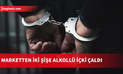 Marketten aldığı içkileri ödemeden çıktı