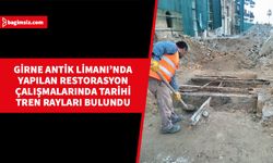 Girne Antik Liman’da başlatılan restorasyon çalışmaları esnasında tren rayları gün yüzüne çıkarıldı