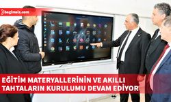 “Türkiye - KKTC El Ele Eğitimde Daha İleriye Projesi” kapsamında eğitim materyallerinin ve akıllı tahtaların kurulumu devam ediyor