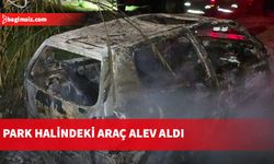 Değirmenlik’te park halindeki araçta yangın çıktı