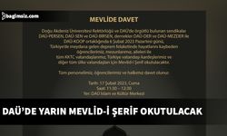 DAÜ’de yarın Mevlid-i Şerif okutulacak