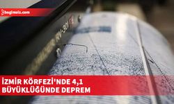 İzmir Körfezi'nde, saat 21.22'de 4,1 büyüklüğünde deprem meydana geldi