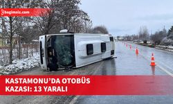 Kastamonu'ya giden otobüs devrildi