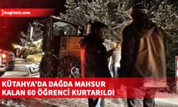 Kütahya'da kara saplanan 4 minibüs kurtarıldı