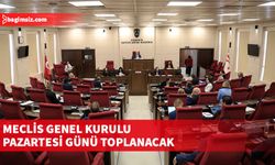 Meclis Genel Kurulu pazartesi günü toplanacak