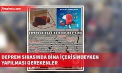 Polis Genel Müdürlüğü,  deprem sırasında bina içerisinde bulunulması durumunda yapılması gerekenler konusunda uyardı