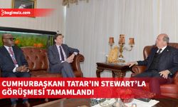 Cumhurbaşkanı Tatar’ın BM Genel Sekreteri’nin Kıbrıs Özel Temsilcisi Stewart’la görüşmesi tamamlandı