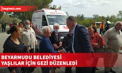 Gezi kapsamında 6 otobüs, Ortopedik Özürlüler Derneği’ne ait bir araç ve ambulans eşliğinde Büyükkonuk bölgesi ziyaret etti