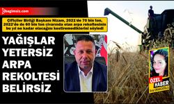 Çiftçiler Birliği Başkanı Nizam, hava şartları ve yağış yetersizliği nedeniyle arpa rekoltesinin bu yıl ne kadar olacağını kestiremediklerini söyledi